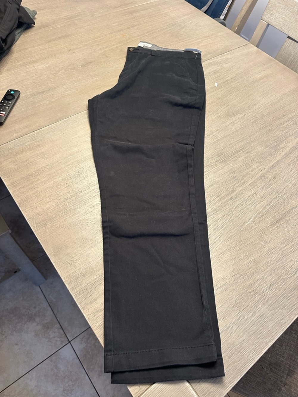 Essentials Black Chino Pants